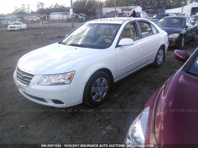 5NPET4AC6AH654633 - 2010 HYUNDAI SONATA GLS WHITE photo 2