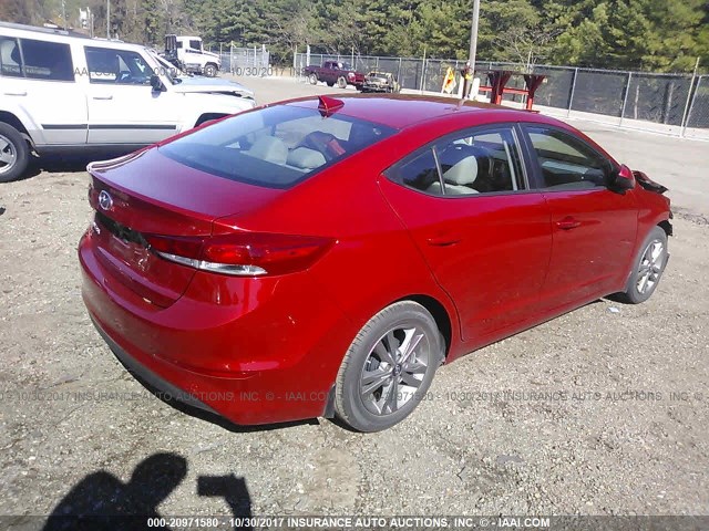 5NPD84LF3HH169901 - 2017 HYUNDAI ELANTRA SE/VALUE/LIMITED RED photo 4