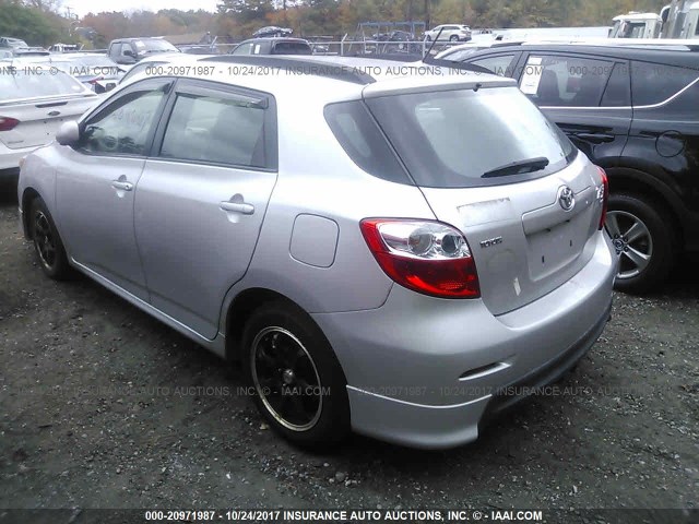 2T1KE40E19C012626 - 2009 TOYOTA COROLLA MATRIX S SILVER photo 3