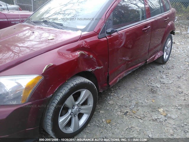 1B3CB4HA7AD607861 - 2010 DODGE CALIBER SXT RED photo 6