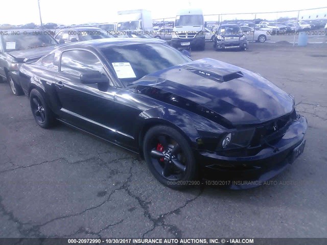 1ZVHT82H385145136 - 2008 FORD MUSTANG GT BLACK photo 1