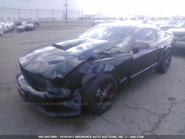 1ZVHT82H385145136 - 2008 FORD MUSTANG GT BLACK photo 2