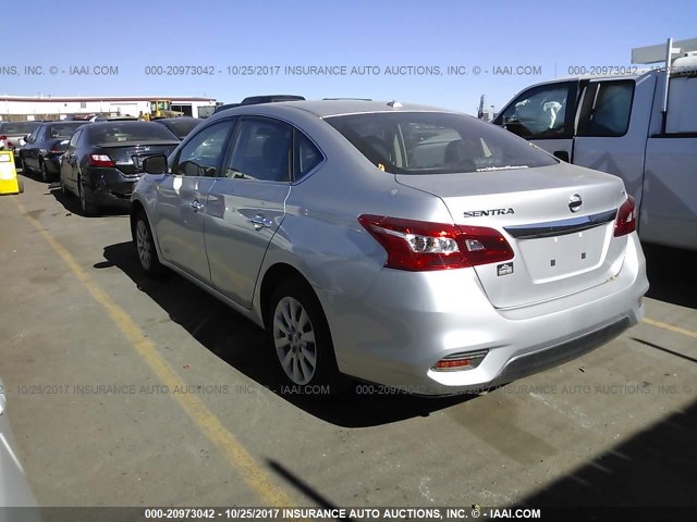 3N1AB7AP5HY341224 - 2017 NISSAN SENTRA S/SV/SR/SL SILVER photo 3