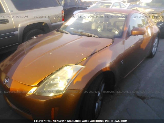 JN1AZ34E13T006493 - 2003 NISSAN 350Z COUPE ORANGE photo 2