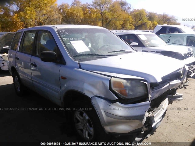 2HKYF18186H514291 - 2006 HONDA PILOT LX SILVER photo 1