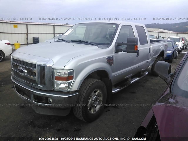 1FTWW3BR6AEA37015 - 2010 FORD F350 SUPER DUTY SILVER photo 2