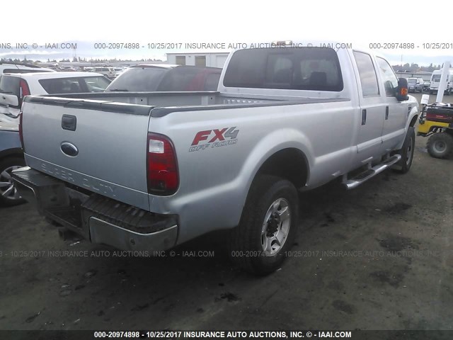 1FTWW3BR6AEA37015 - 2010 FORD F350 SUPER DUTY SILVER photo 4