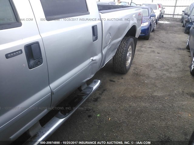 1FTWW3BR6AEA37015 - 2010 FORD F350 SUPER DUTY SILVER photo 6