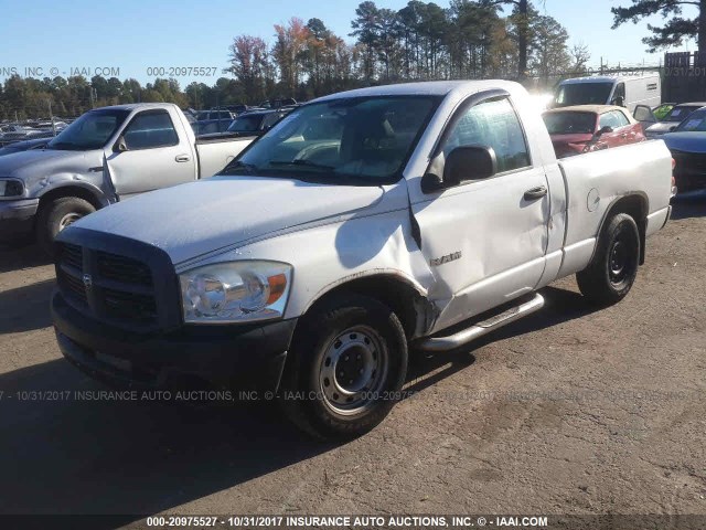 1D7HA16K88J186316 - 2008 DODGE RAM 1500 ST WHITE photo 2