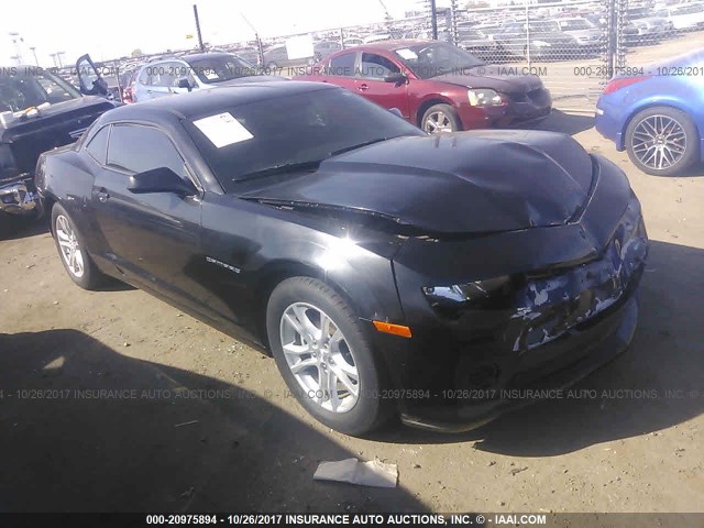 2G1FA1E37E9304397 - 2014 CHEVROLET CAMARO LS BLACK photo 1