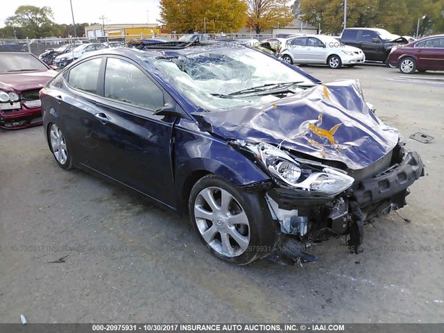 5NPDH4AE3DH379869 - 2013 HYUNDAI ELANTRA GLS/LIMITED BLUE photo 1