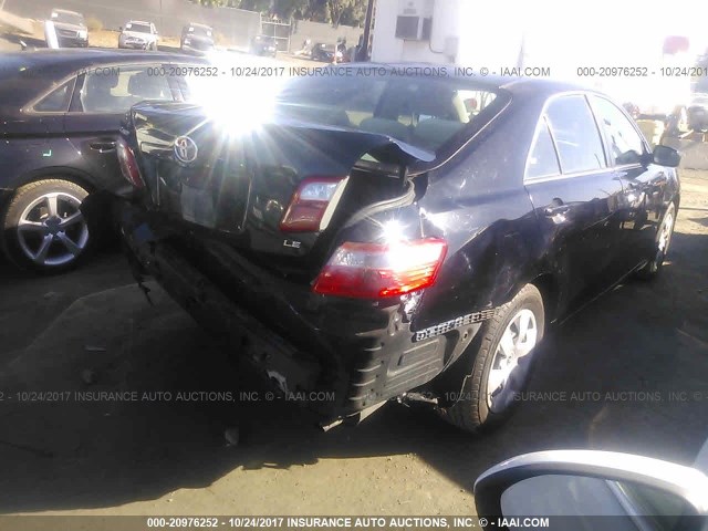 JTNBE46K073062870 - 2007 TOYOTA CAMRY NEW GENERAT CE/LE/XLE/SE BLACK photo 4