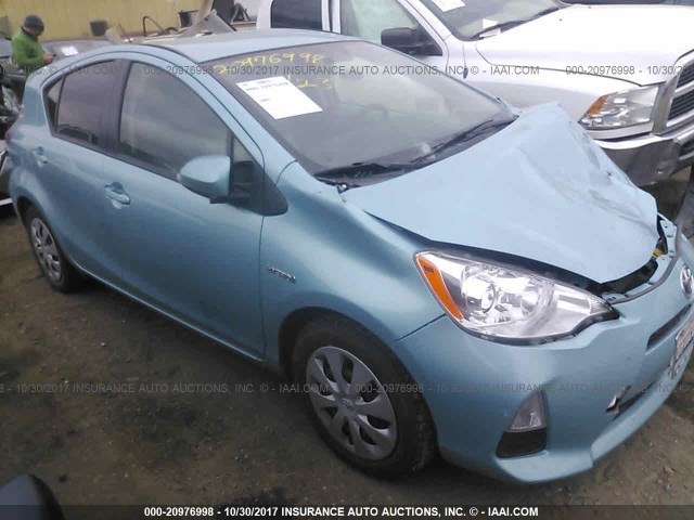 JTDKDTB32D1056379 - 2013 TOYOTA PRIUS C Light Blue photo 1