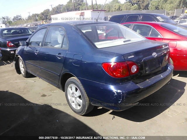 JTDBR32E730017908 - 2003 TOYOTA COROLLA CE/LE BLUE photo 3