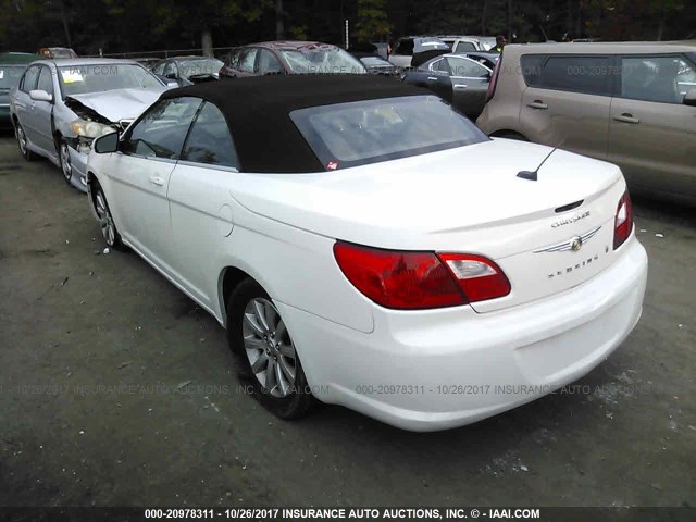 1C3BC5ED8AN142971 - 2010 CHRYSLER SEBRING TOURING WHITE photo 3