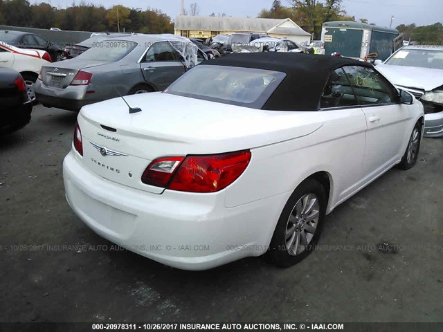 1C3BC5ED8AN142971 - 2010 CHRYSLER SEBRING TOURING WHITE photo 4