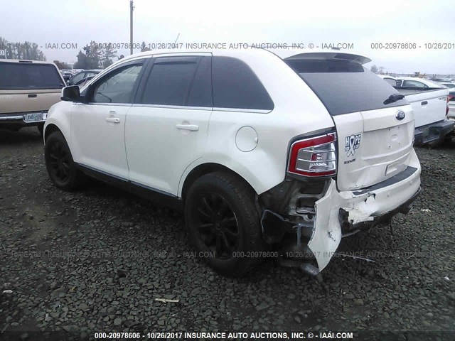 2FMDK49C18BB12568 - 2008 FORD EDGE LIMITED WHITE photo 3