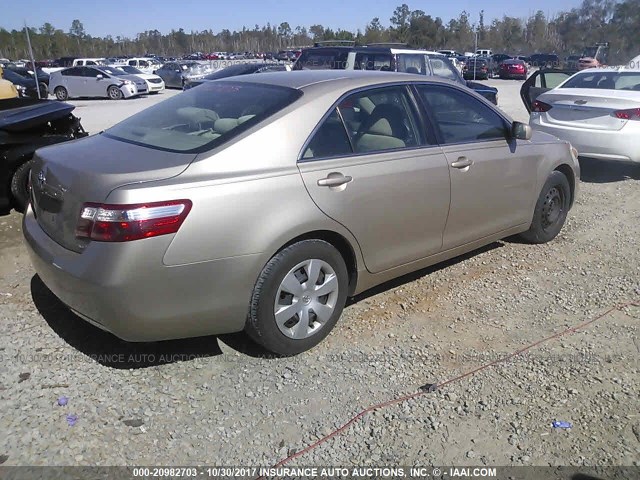 4T1BE46K98U231232 - 2008 TOYOTA CAMRY CE/LE/XLE/SE TAN photo 4