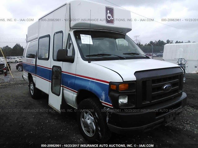 1FTDS3EL7ADA15086 - 2010 FORD ECONOLINE E350 SUPER DUTY VAN WHITE photo 1