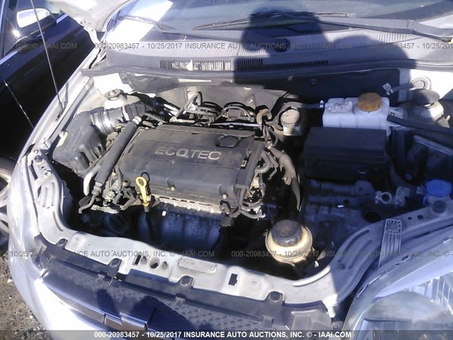 KL1TD5DE7BB122549 - 2011 CHEVROLET AVEO LS/LT 银色 照片 10