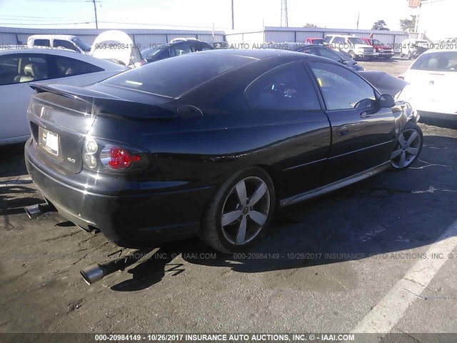 6G2VX12UX6L558797 - 2006 PONTIAC GTO BLACK photo 4