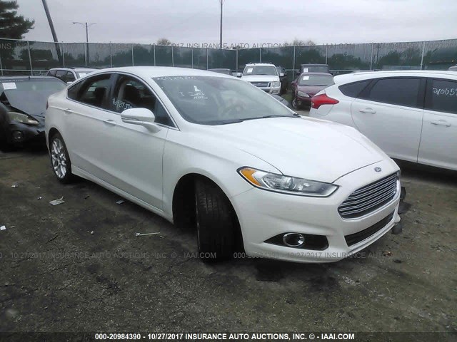 3FA6P0D91ER166362 - 2014 FORD FUSION TITANIUM WHITE photo 1