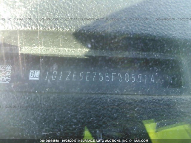 1G1ZE5E73BF305514 - 2011 CHEVROLET MALIBU LTZ 黑色 照片 9