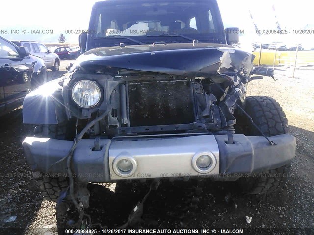 1J8GA59199L731972 - 2009 JEEP WRANGLER UNLIMITE SAHARA BLACK photo 6