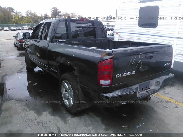 1D7HU18N22J206954 - 2002 DODGE RAM 1500 BLACK photo 3