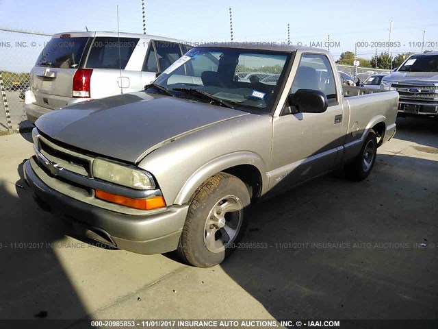 1GCCS145718155201 - 2001 CHEVROLET S TRUCK S10 TAN photo 2