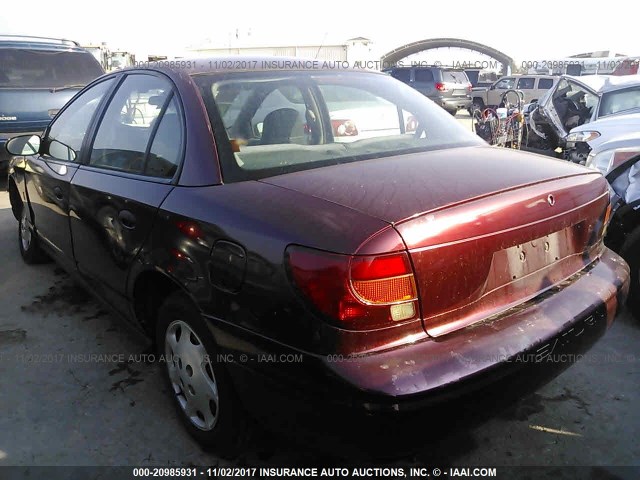 1G8ZH52881Z353741 - 2001 SATURN SL1 MAROON photo 3