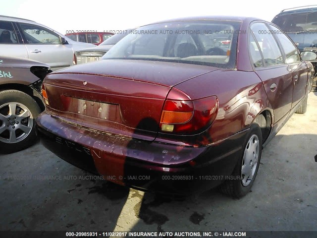 1G8ZH52881Z353741 - 2001 SATURN SL1 MAROON photo 4