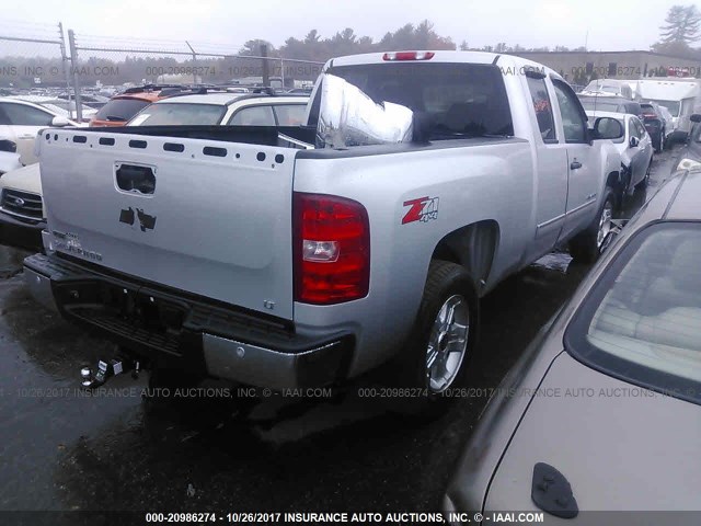 1GCRKSE77CZ309189 - 2012 CHEVROLET SILVERADO K1500 LT SILVER photo 4