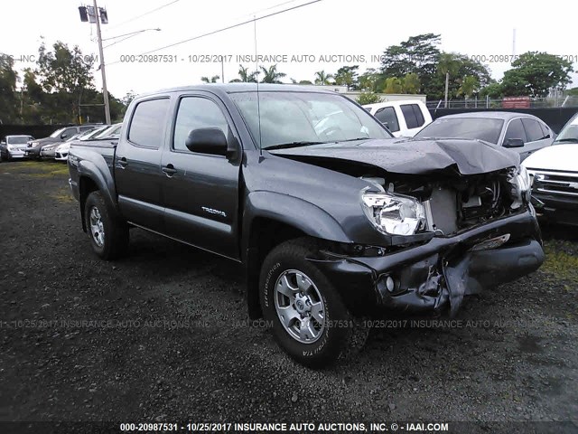 3TMLU4EN1EM162592 - 2014 TOYOTA TACOMA DOUBLE CAB GRAY photo 1