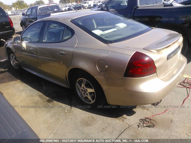 2G2WS522741326070 - 2004 PONTIAC GRAND PRIX GT2 ოქროსფერი ფოტო 3