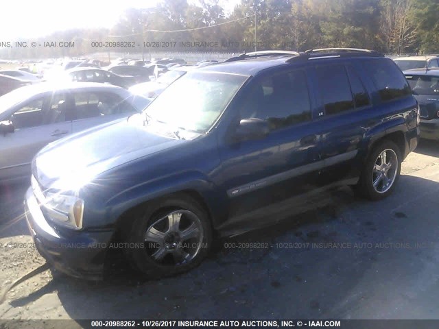 1GNDT13S042119129 - 2004 CHEVROLET TRAILBLAZER LS/LT BLUE photo 2