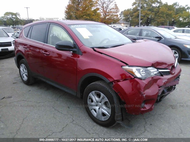 JTMBFREV7FJ041969 - 2015 TOYOTA RAV4 LE RED photo 1