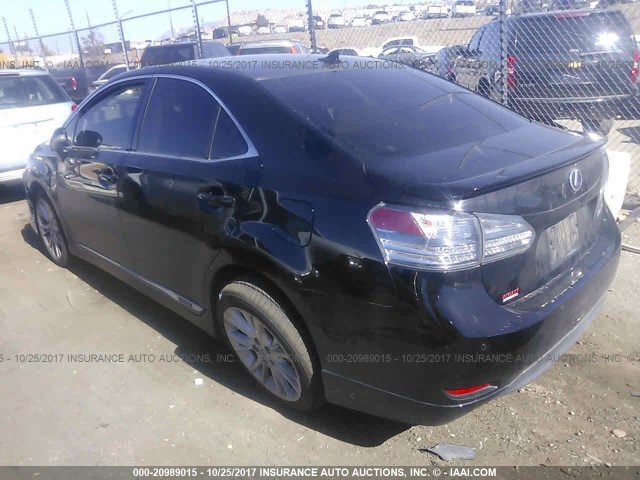 JTHBB1BA4B2046208 - 2011 LEXUS HS 250H BLACK photo 3