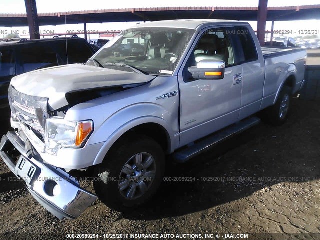 1FTFX1ET4CFB16298 - 2012 FORD F150 SUPER CAB SILVER photo 2