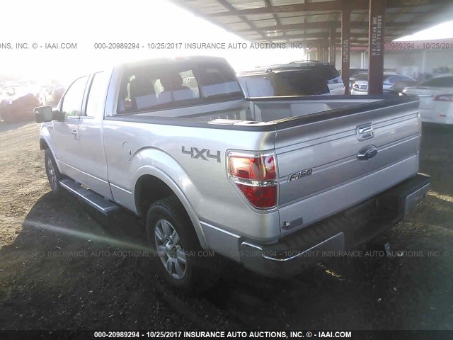 1FTFX1ET4CFB16298 - 2012 FORD F150 SUPER CAB SILVER photo 3