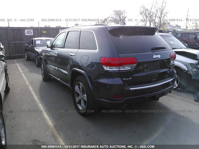 1C4RJFCG4FC913013 - 2015 JEEP GRAND CHEROKEE OVERLAND GRAY photo 3