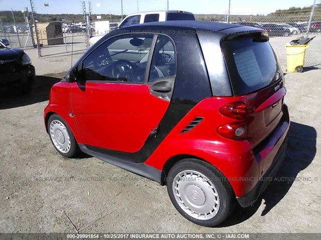 WMEEJ3BA5DK599113 - 2013 SMART FORTWO PURE/PASSION RED photo 3