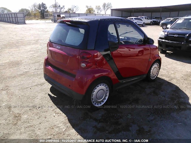 WMEEJ3BA5DK599113 - 2013 SMART FORTWO PURE/PASSION RED photo 4