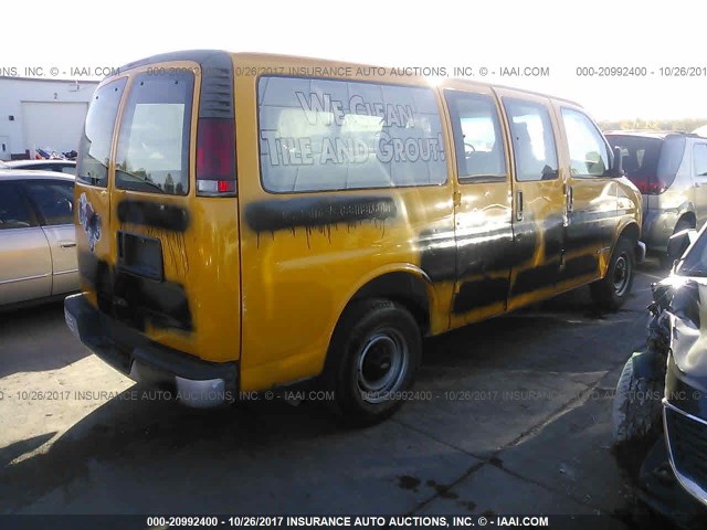 1GCGG25WX11170669 - 2001 CHEVROLET EXPRESS G2500  YELLOW photo 4