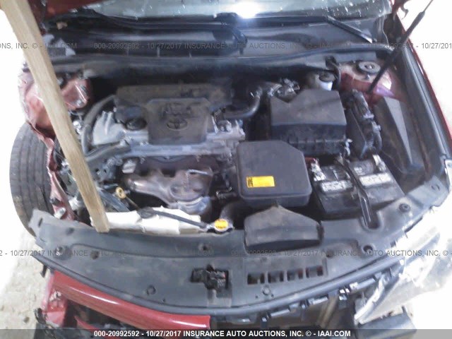 4T1BF1FK2CU616488 - 2012 TOYOTA CAMRY SE/LE/XLE RED photo 10