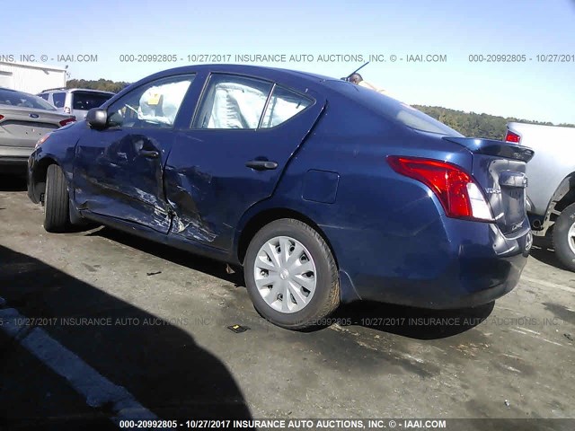 3N1CN7AP9EL850130 - 2014 NISSAN VERSA S/S PLUS/SV/SL BLUE photo 3