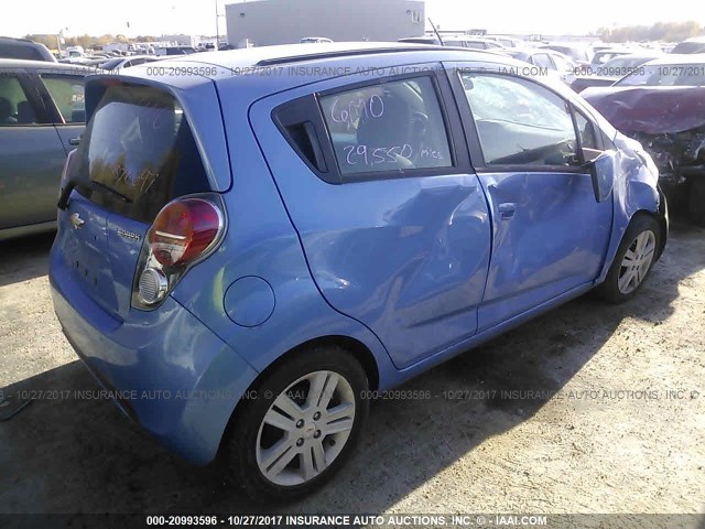 KL8CA6S92DC529651 - 2013 CHEVROLET SPARK LS Light Blue photo 4