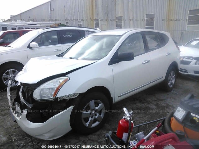 JN8AS5MVXBW254417 - 2011 NISSAN ROGUE S/SV/KROM WHITE photo 2