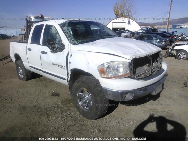 3D7KS28D26G273067 - 2006 DODGE RAM 2500 ST/SLT WHITE photo 1