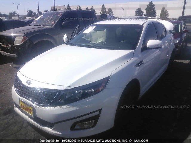 5XXGN4A74FG395374 - 2015 KIA OPTIMA EX WHITE photo 2